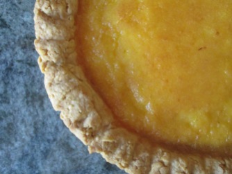 Description: Close up of lemon tart
