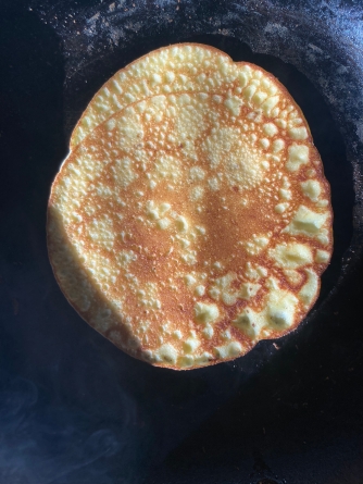 pancake in pan