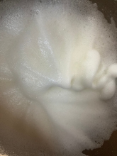 frothed egg white